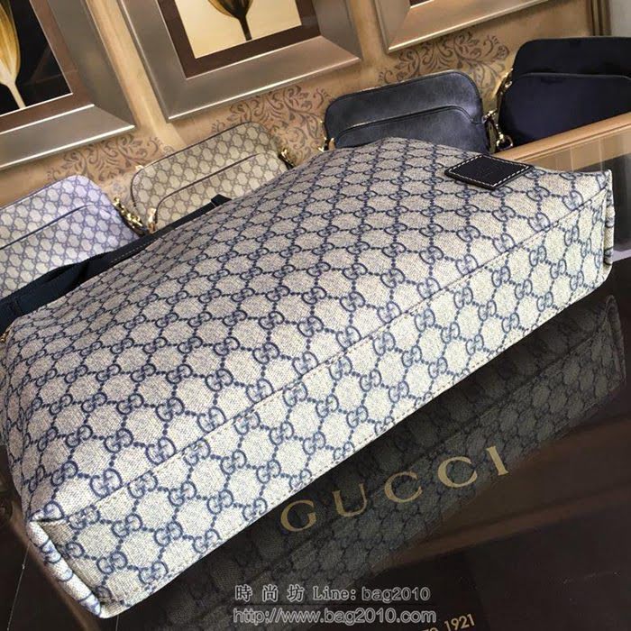 GUCCI 古馳男包 新款 854361 Gucci專用進口雙G防水料配頭層牛皮 大號 男士手提包
